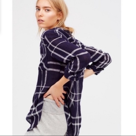 RAILS X FREE PEOPLE CHARLI PLAID SHIRT - Picture 1 of 9